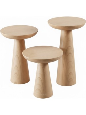 Masifart Culpa Düz Mantar Zigon Sehpa