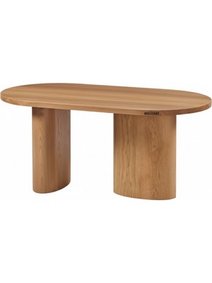 Masifart Avgusti 180 Lik Meşe Elips Oval Yemek Masası