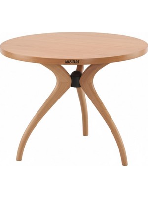 Masifart Sverus 120 Lik Kayın Samyeli (3 Lü) Yuvarlak Yemek Masası