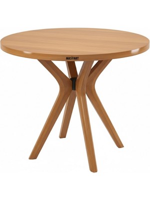 Masifart Alirio 110 Luk Meşe Poli (4 Lü) Yuvarlak Yemek Masası