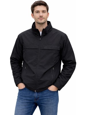 SINWEAR Erkek Baharlık Su ve Rüzgar Geçirmez Mont Dik Yaka Mevsimlik Fermuarlı Spor Outdoor Ceket