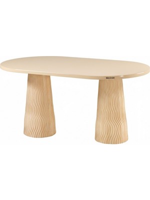 Masifart Tylon 200 Lük Zikzak Oval Yemek Masası