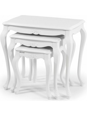 Masifart Hazel Avangart 3 Lü Oymalı Zigon Sehpa