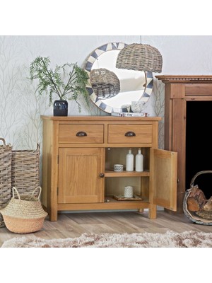 Masifart Alona 90 cm 2 Kapaklı Çekmeceli Şifonyer