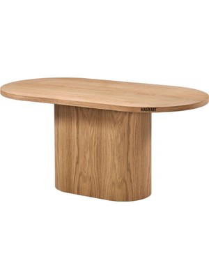 Masifart Nimbus 200 Lük Meşe Ufo Oval Masa Cilasız Ham