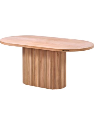 Masifart Diann 160 Lık Ptt Oval Ayak Masa Cilasız Ham