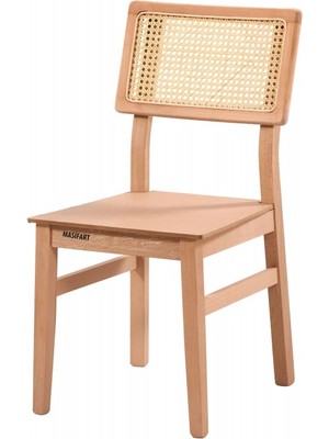 Masifart Lucida Hasırlı Lizbon Sandalye Cilasız Ham