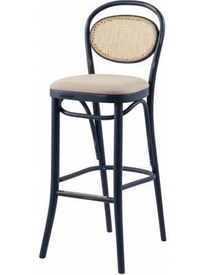 Masifart Makilian Hasırlı Güneş Döşemeli Bar Sandalyesi