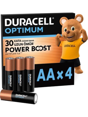 Duracell Optimum Kalın Kalem 4'lü Aa