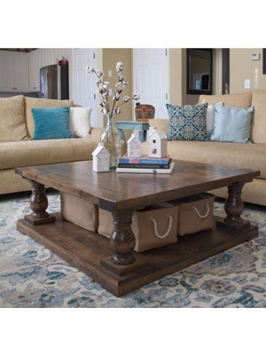 Masifart Gemino Ahşap Orta Sehpa