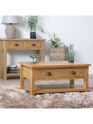 Masifart Alona 2 Çekmeceli Orta Sehpa