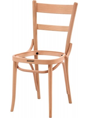 Masifart Lucili Efes Döşemeli Sandalye Cilasız Ham