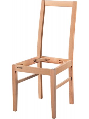 Masifart Tamari Giydirme Sandalye Modern Cilasız Ham