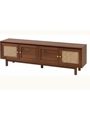 Masifart Atom Hasırlı 200 Lük Abelya Kayın Tv Ünitesi