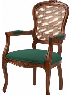 Masifart Satyana Hasırlı Etek Oymalı Berjer