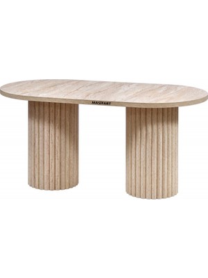 Masifart Lesty Yapay Traverten 200 Lük Oval Ptt Masa