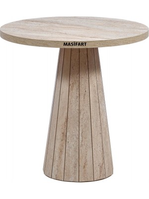 Masifart Dina Yapay Traverten 90 Lık Dar Line Masa