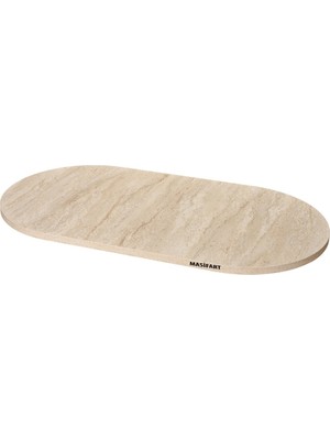 Masifart Mila Yapay Traverten 180 Lik Oval Tabla