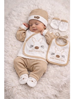 Lino Baby 5'li Kutulu %100 Pamuk Yeni Doğan Erkek Bebek Hastane Çıkışı