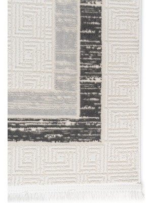 Neefy Elina Gri Salon Halısı Pamuk Taban Tozumaz 10 mm Yumuşak Modern