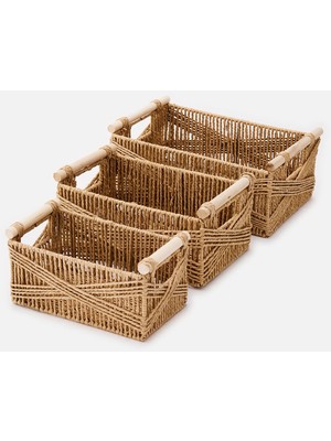 Üçlü Örgü Sepet