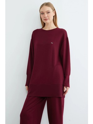 FullaModa Fullamodest Büyük Beden Çimalı Modal 2 Li Takım