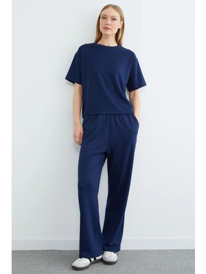 FullaModa Basic Kısa Kollu Modal 2 Li Takım