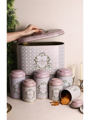 Feyza Design Oval Ekmek Kutusu 7'li Set, Şık ve Pratik Mutfak Dekorasyonu