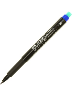 Hype Store Faber-Castell Permanent Asetat Kalem, S Uç, Mavi, Kalıcı ve Solmayan Yazım, Asetat Silgili