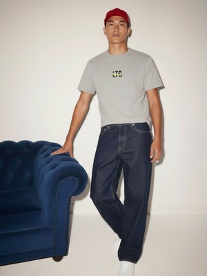 LTB Logo Baskılı Gri T-Shırt