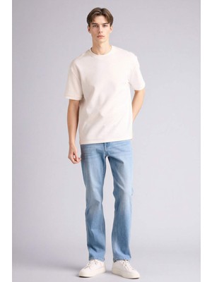 DeFacto Sergio Regular Fit Normal Bel Boru Paça Düz Paça Jean Pantolon E2734AX26SP