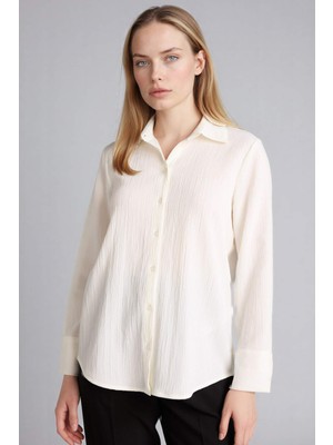 DeFacto Regular Fit Gofre Dokulu Gömlek H0467AX26SP