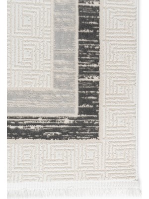 Neefy Elina Gri Salon Halısı Pamuk Taban Tozumaz 10 mm Yumuşak Modern