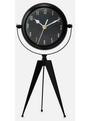 Masa Saati Metal Gövde ile Modern Minimalist Tasarım 31 cm Yükseklik ve Şık Tripod Şekil
