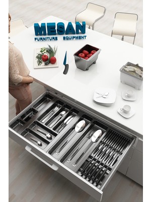 Feyza Design Çekmece Içi Plastik Kaşık-Bıçaklık, Modüler, Çok Yönlü, Çok Amaçlı