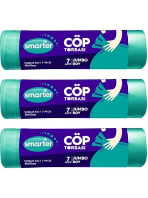 3 Lü Jumbo Boy Çöp Torbası 80X110CM (Çöp Poşeti)