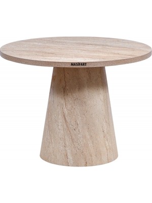 Masifart Glary Yapay Traverten 120 Lik Fıçı Masa