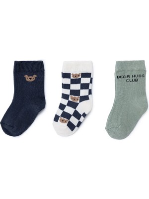 Hellobaby Hellobaby, Erkek, 3lü Soket Çorap, Çizgili