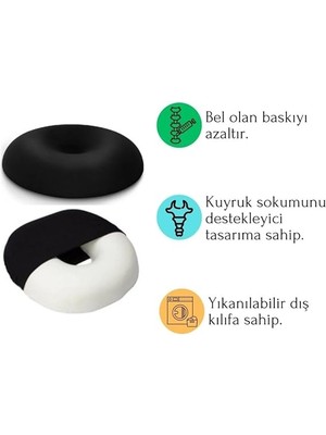 Ortopedik Oturma Simidi – Hemoroid, Basur ve Kıl Dönmesi Için Destekleyici Minder | Ev, Ofis ve Araç Kullanımına Uygun Ergonomik Yastık