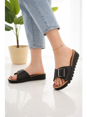 Ghattix Kadın Çapraz Dolgu Topuk Günlük Terlik