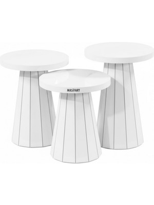 Masifart Pedis Meşe Line Zigon Sehpa