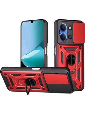 Royal Case Redmi 15C 4g Kılıf Tam Koruma Sağlayan Kamera Sürgülü Sert Silikon Kapak Ryc/pars Yüzüklü