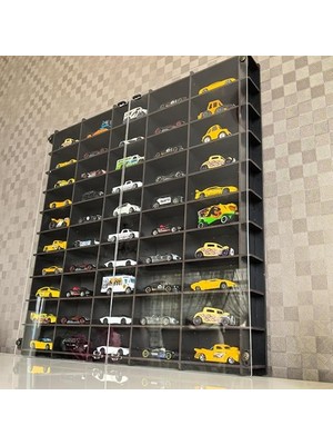 Kapaklı 1/64 Ölçek 50ARAÇ Hotwheels Matchbox Metal Araç Uyumlu Model Oyuncak Araba Rafı