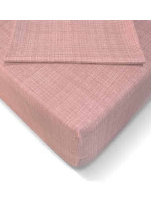 Turca Ranforce 120X200 cm Lastikli Çarşaf Seti - Pudra AT7608