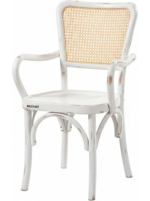 Masifart Gratus Hasırlı Lüks Tonet Kollu Sandalye