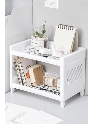 Iki Katlı Banyo Mutfak Dolap Içi Düzenleyici Organizer Raf Çok Kullanışlı Raf Ünitesi