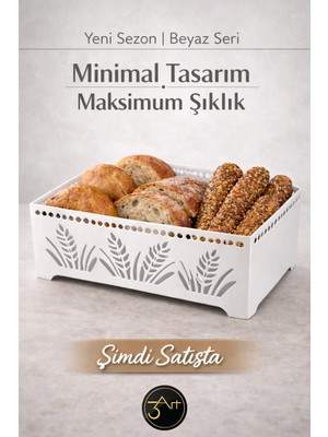 Feyza Design Modern Metal Ekmeklik, Şık ve Kullanışlı Mutfak Sepeti