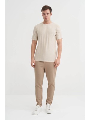 Cazador Regular Fit Bej Erkek T-Shirt 42030