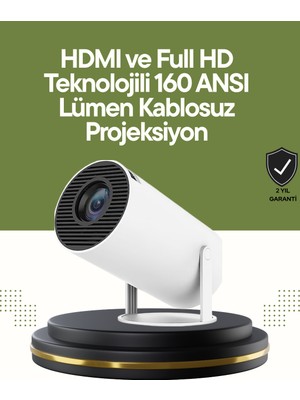 İsmiyle Al HDMI ve USB Girişli Uzun Ömürlü Ampullü Projeksiyon