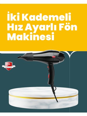 İsmiyle Al Tüm Saç Tipleri Için 2200W Güçlü Fön Makinesi